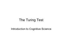 Lessons from the Turing Test