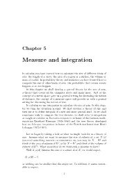 Measure and Integration