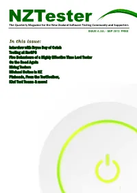 Michael Bolton in NZ Pinheads, from the Testtoolbox, Kiwi Test Teams & More!