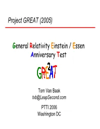 Project GREAT PTTI-2006 PPT-PDF