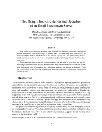 The Design, Implementation and Operation of an Email Pseudonym Server
