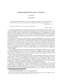 Understanding the Progress of Science