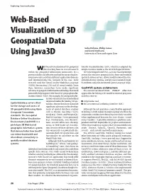 Web-Based Visualization of 3D Geospatial Data Using Java3d