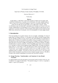 An Introduction to Gauge Theory