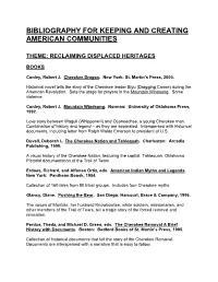 Bibliography for Keeping and Creating American Communities