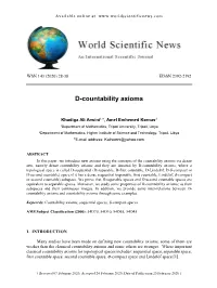 D-Countability Axioms