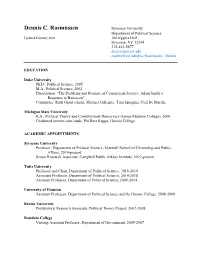 Dennis C. Rasmussen CV