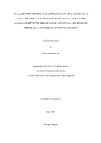 Evaluating Differential Gene Expression Using Rna-Sequencing: a Case Study in Diet-Induced Mouse Model Associated with Non- Alco
