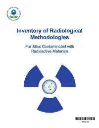 Inventory of Radiological Methodologies for Sites