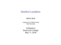 Noether's Problem
