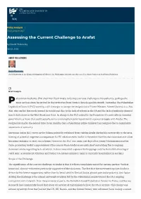 Assessing the Current Challenge to Arafat | the Washington Institute