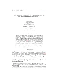 EMPIRICAL OPTIMIZATION of DIVISOR ARITHMETIC on HYPERELLIPTIC CURVES OVER F2m