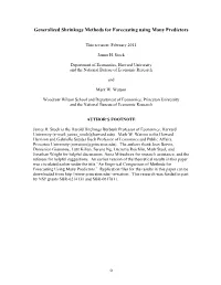 Generalized Shrinkage Methods for Forecasting Using Many Predictors