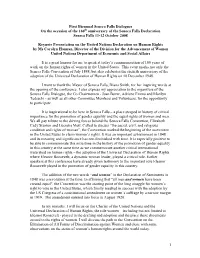 Anniversary of the Seneca Falls Declaration Seneca Falls 11-12 October 2008