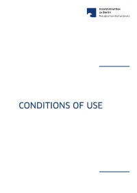 Conditions of Use Preamble