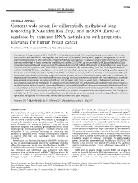 Genome-Wide Screen for Differentially Methylated Long Noncoding Rnas