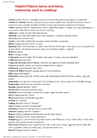 Helpful Filipino Terms and Items, Commonly Used in Cooking!