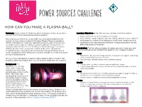 Power Sources Challenge