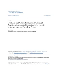 Synthesis and Characterization of Covalent Adaptable Networks