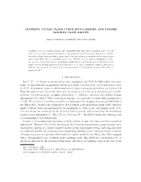 Vanishing Cycles, Plane Curve Singularities, and Framed Mapping Class Groups