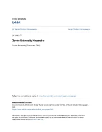 Xavier Newswire Volume XCV Published Since 1915 by the Students of Xavier University Issue 21