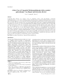 A Rare Case of Congenital Methemoglobinemia With