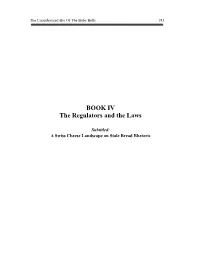 BOOK IV the Regulators and the Laws