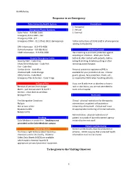 Emergency Response Information