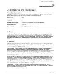 Job Shadows and Internships