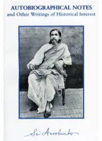 Autobiographical Notes and Other Writings of Historical Interest