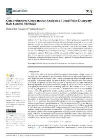 Comprehensive Comparative Analysis of Local False Discovery Rate Control Methods