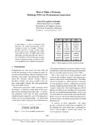 How to Make a Frenemy: Multitape Fsts for Portmanteau Generation