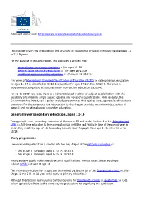 Secondary and Post-Secondary Non-Tertiary Education