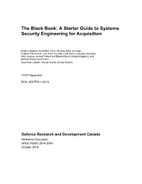 System Security Engineering Guidebook