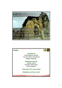 The 2013 Bohol Earthquake in Central Philippines: Hazards and Source Fault Characteristics