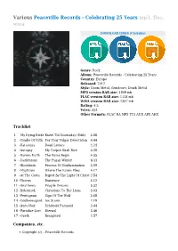 Various Peaceville Records - Celebrating 25 Years Mp3, Flac, Wma
