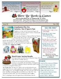 Board Game Auction Results