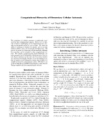 Computational Hierarchy of Elementary Cellular Automata