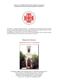 Hungary, Presents Only the Essential Data on the Structure, History and Activity of the Hungarian Lieutenacy