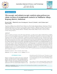 Microscopic and Submicroscopic Analysis Using Polymerase Chain Reaction of Asymptomatic Malaria in Nunkurus Village, Kupang District, Indonesia