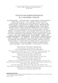 Oceans and Marine Resources in a Changing Climate*