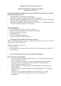 Package Leaflet: Information for the User Hydroxyzine Bluefish 25 Mg