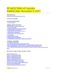 PF 44(1) Table of Contents Publish Date: November 1, 2017