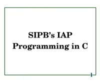 SIPB's IAP Programming in C