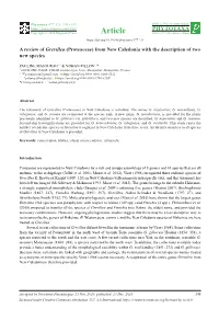 A Review of Grevillea (Proteaceae) from New Caledonia with the Description of Two New Species