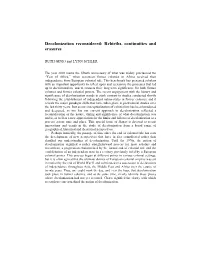 Decolonization Reconsidered: Rebirths, Continuities and Erasures