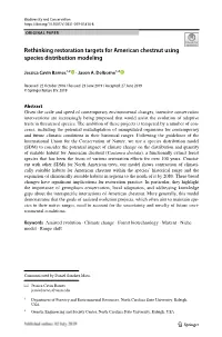 Rethinking Restoration Targets for American Chestnut Using Species Distribution Modeling