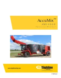 Accumix™ a M 1 0 0 0 S O P E R a T O R M a N U a L