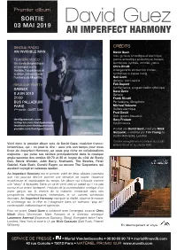 David Guez 03 MAI 2019 an IMPERFECT HARMONY