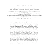 Mineralogy and Crystal Structure of Bouazzerite from Bou Azzer, Anti-Atlas, Morocco: Bi-As-Fe Nanoclusters Containing Fe3+ in Trigonal Prismatic Coordination